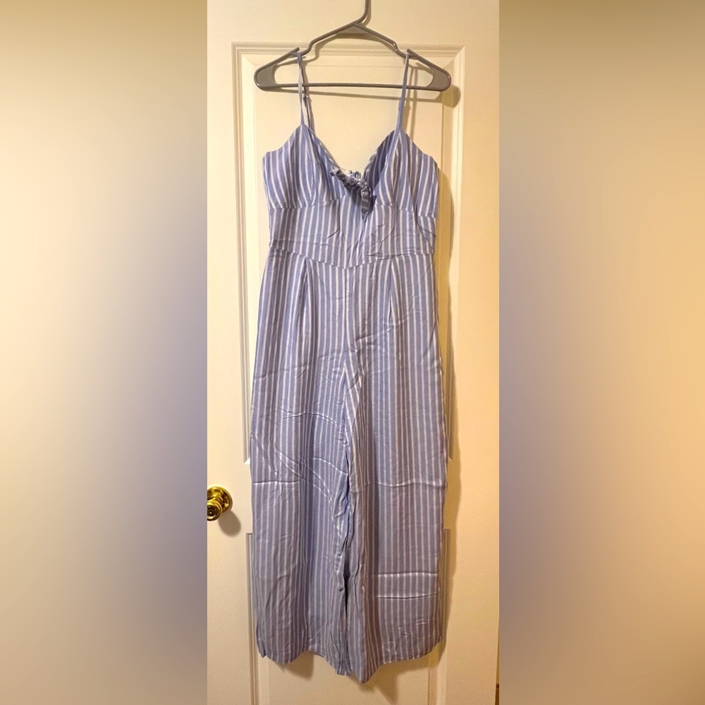 J Crew striped jump suit